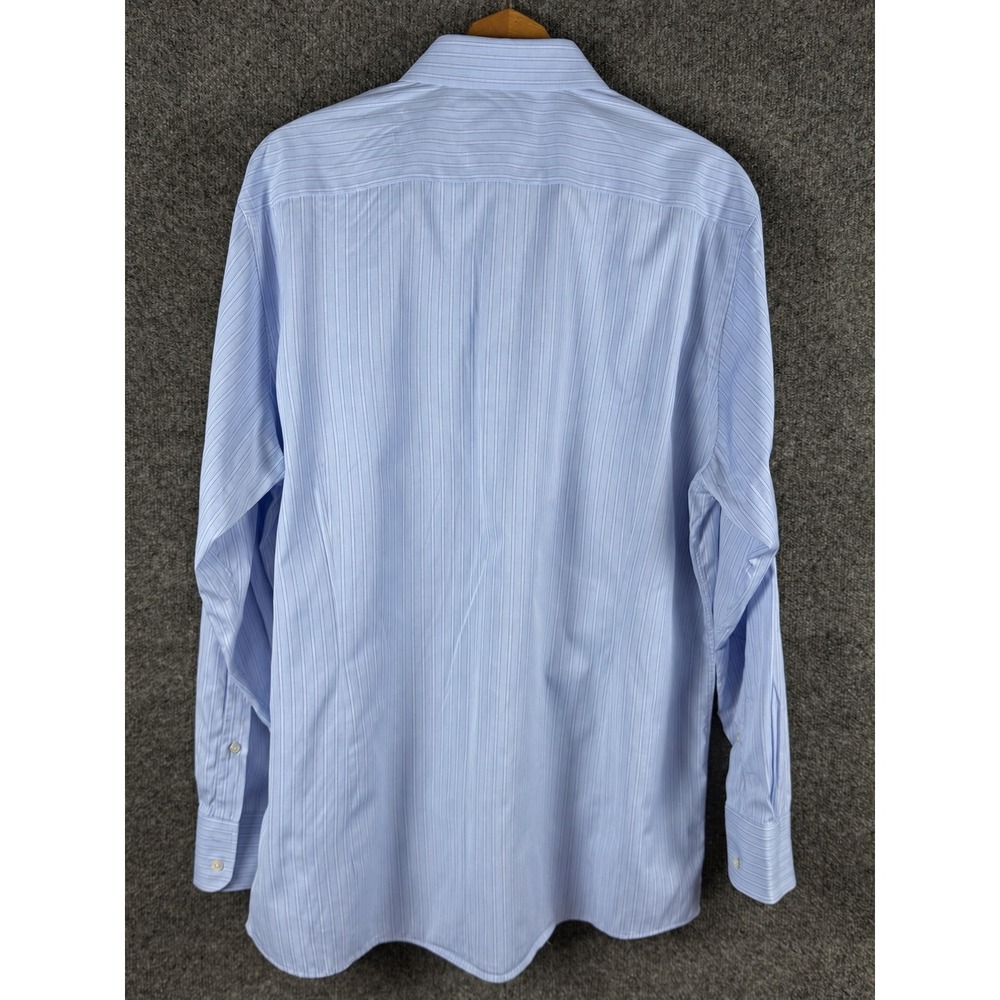 Brooks Brothers Milano Thomas Mason Egyptian Cotton Striped Dress Shirt 17 34 - Picture 3 of 9